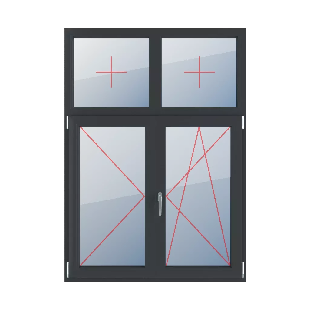 Fixed glazing in a frame, left-hand turn, movable mullion, right-tilt and turn windows types-of-windows four-leaf vertical-asymmetric-division-30-70-with-a-movable-mullion fixed-glazing-in-a-frame-left-hand-turn-movable-mullion-right-tilt-and-turn 