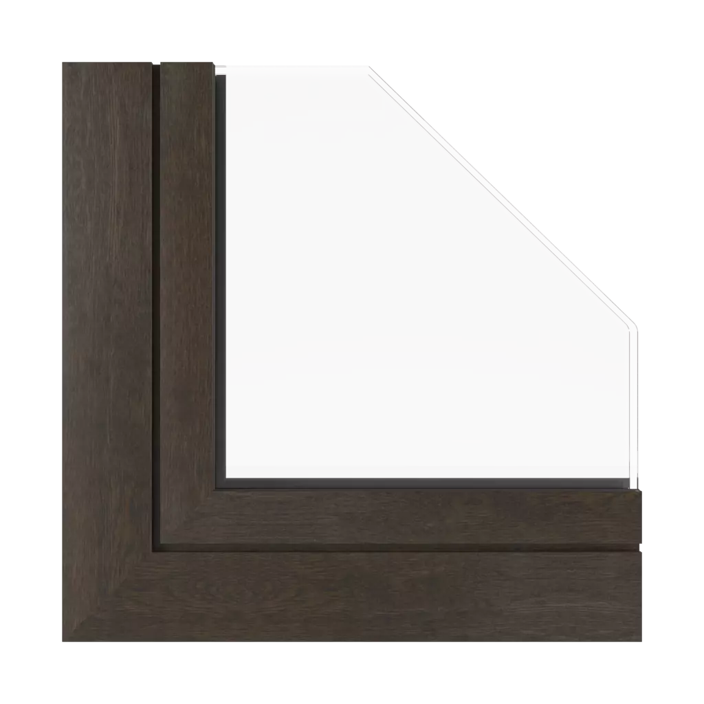 Black walnut windows window-profiles aluprof mb-79n